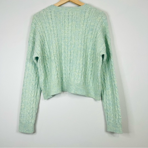 Peruvian connection luxe cable cardigan button front size large - Picture 8 of 11